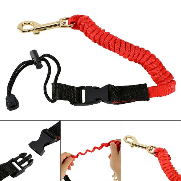 Canoa Paddle Leash, Safe Tightly Connect Cordón De Cuerda De Canoa De Liberación Rápida Estirable Con Gancho De Aleación De Zinc Para Pescar Para Ayuda De Flotabilidad Para YLSHRF Kayak Lanyard Cord