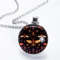 thumbnail image 2 of Fireflies Elegant Glass Circular Pendant Women's Necklace, 2 of 5