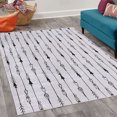 thumbnail image 2 of Arrow Decorative Rug, Hand Drawn Repetitive Sticks Pattern Vintage Tribal Illustration Art Print, Quality Carpet for Bedroom Dorm and Living Room, 6 Sizes, Pastel Purple, by Ambesonne, 2 of 4