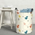 thumbnail image 6 of Fuzoiu colorful Squirrel Nuts Print Circular Hamper,Laundry Basket with Handle,Collapsible Laundry,Dirty Clothes Storage Basket,for Bedroom Bathroom Dorm Living Room-Medium, 6 of 6