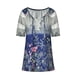 thumbnail image 4 of Qarigey Blusa Camisa de manga corta con estampado Blusa con cuello en V Blusa suelta con estampado de manga corta Top de verano para mujer Prendas para la parte del cuerpo ejercito verde L Qarigey AP001925-51, 4 of 6