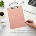 thumbnail image 5 of 12.5"x9" Pink Gold Glitter Clipboards, Standard A4 Letter Size Nursing Clipboard with Low Profile Metal Clip Decorative Clip Board for Office Supplies,Gold, 5 of 7