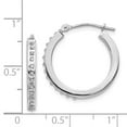 thumbnail image 3 of FB Jewels 14k White Gold Diamond Fascination Round Hinged Hoop Earrings, 3 of 3