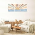 thumbnail image 2 of Boho Wall Art Set of 3, Framed Canvas Wall Art Rainbow Sun Rising on the Sea Design - Perfect for Mid-Century Modern Home Decor, Neutral Boho Wall Decor for Living Room, Bedroom, Bathroom, and Office, 2 of 6