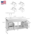 thumbnail image 5 of Design House Concord Vanity in White with Solid White Cultured Marble Top, Fully Assembled, 61-Inch, 5 of 17