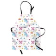 thumbnail image 1 of Crown Apron, Elements Unicorn Magic Wand Stars Hearts and Shoes, Unisex Kitchen Bib with Adjustable Neck for Cooking Gardening, Adult Size, Blue Pink and Earth Yellow, by Ambesonne, 1 of 4