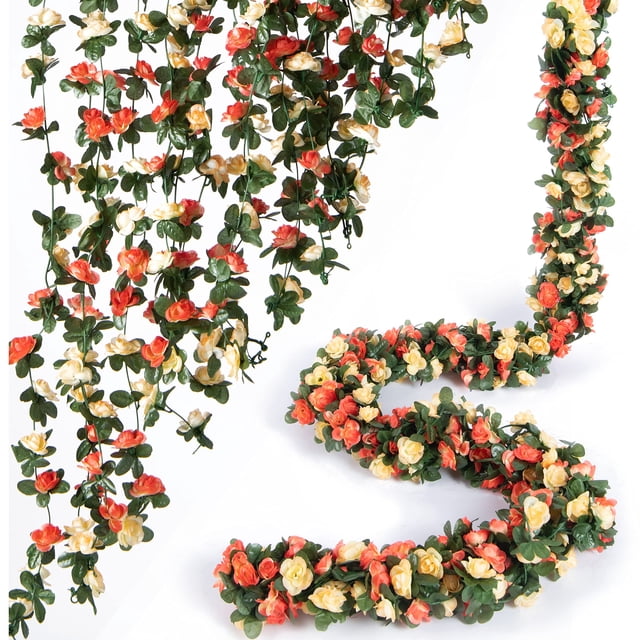 Garland Ponking, 8 unidades, enredadera con forma de rosa champán, 250 cm