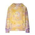 thumbnail image 7 of YunPes Unisex Kids Hoodie Boys Girls Waffle Textured Sweatshirt Cute Ghost Print Long Sleeve Hooded Pullover Spring Fall Clothes, 7 of 7