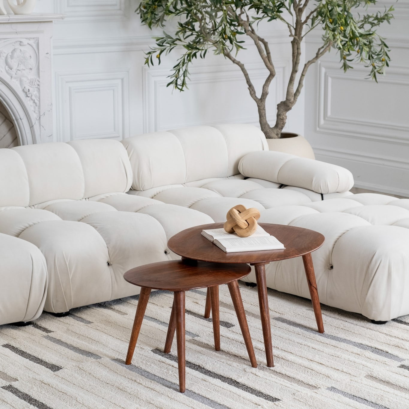 Rug Branch Nimbus Modern Indoor Area Rug, Cream Grey, Geometric - Living Room, Bedroom, Dining Room, and Kitchen