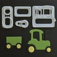 thumbnail image 4 of 4PCS/Lot Cookie Mold Cute Tractor Cake Mold Pastry Fondant Plastic Mold For Cake Cupcake Decoration Kitchen Baking Mold, 4 of 6