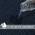 thumbnail image 3 of Bailu Chenille Bath Rug, Thick Reinforced Plush Close Knit Bath Rug, Machine Washable, 3cm Thick (Navy Blue, 17x24 inches), 3 of 7