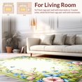 thumbnail image 2 of Ultra Soft Area Rug, Graceful Blossom Cascade With Decorative Bow Accents, Non Slip, Stain Resistant, Washable Area Rugs for Living Room, Bedroom(Blue, 3X5), 2 of 8