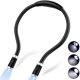 thumbnail image 1 of Luz de libro LED recargable, luces de lectura para abrazar el cuello para leer en la cama, manos libres súper flexible, 3 niveles de brillo ajustables Xemadio 2034421-1, 1 of 9