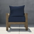thumbnail image 2 of Textured Solid Indigo Blue Deep Seating Cushion Set, 2 of 8
