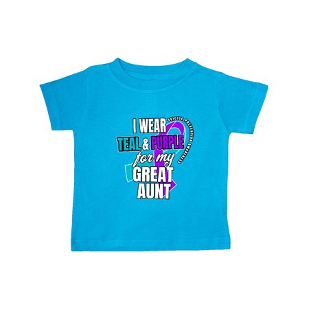

Inktastic Suicide Prevention I Wear Teal and Purple for My Great Aunt Gift Baby Boy or Baby Girl T-Shirt