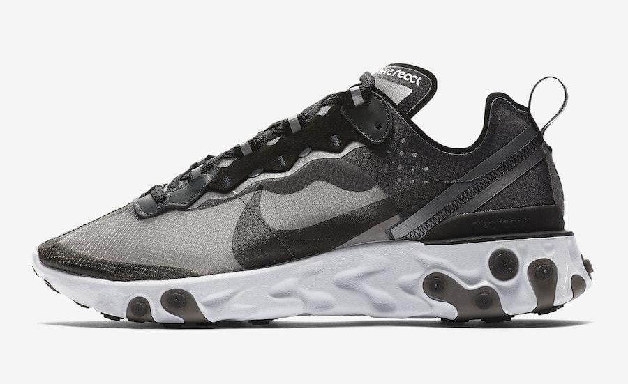 nike react element black and white