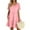 Pink, variant on Summer Dresses for Womens Short Sleeve Flowy Swing Tunic Dresses Baby Doll Solid Color Crewneck Mini Short Tunic Dress Pink 2XL