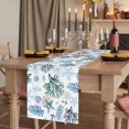 thumbnail image 2 of Table Runners 90 Inches Long Dress Scarves, Blue Teal Coastal Farmhouse Coffee/Dining/Kitchen Table Runner for Living Room, Coral Starfish Seaside Summer Beach 13x90 Inch, 2 of 9
