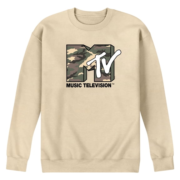 MTV Logo - Camo Logo - Men's Crew Fleece Sweatshirt