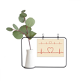 thumbnail image 1 of Électrocardiogramme Coeur Motif Métal Cadre Photo Cerac Vase Décor, 1 of 3