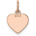 thumbnail image 3 of 14k Rose Gold Plain .013 Gauge Engraveable Heart Disc Charm - 16mm, 3 of 6