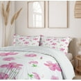 thumbnail image 6 of Ambesonne Flowers Duvet Cover Set, Floral Patterns Country, 2-Calking, Pink White, 6 of 7