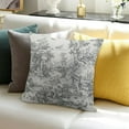 thumbnail image 3 of BANET  Pillow Covers Vintage Toile Grey Polyester Decorative Throw Pillow Case Cushion Cover for Bedroom Sofa Living Room Couch Chair Office White, 3 of 5