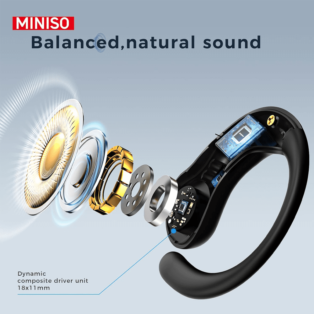 MINISO MS188 Language Translator Earbuds Real Time AI Translator Earbuds LCD Touchscreen Bluetooth Earbuds