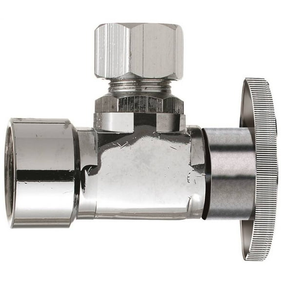 Plumb Pak PP20050LF Shut-Off Valve, 3/8 x 3/8 in Connection, FIP x Compression, Brass Body