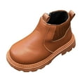 thumbnail image 2 of Cethrio Little Boys Booties, Zipper School Gifts Non Slip Winter Shoes Brown Size 6(Little Kids), 2 of 4
