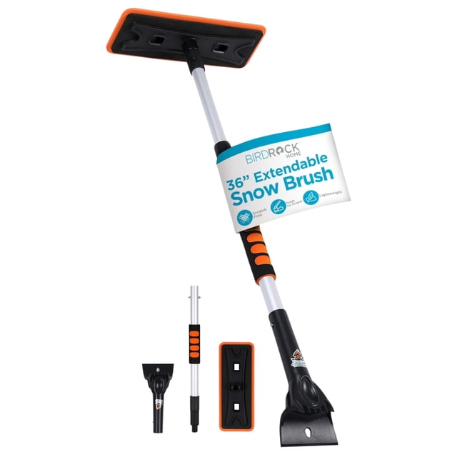 Cepillo para nieve con raspador de hielo extensible BIRDROCK HOME 36"