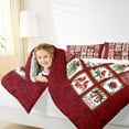 thumbnail image 4 of Castle Fairy Animal Red Sparrow Full Size Comforter Sets 3-Piece for Teens Adults,Geometric Pladi Bedding Comforter Set,Merry Christmas Lightweight Bedding Sets,Luxury Bedroom Decor,Reversible, 4 of 8