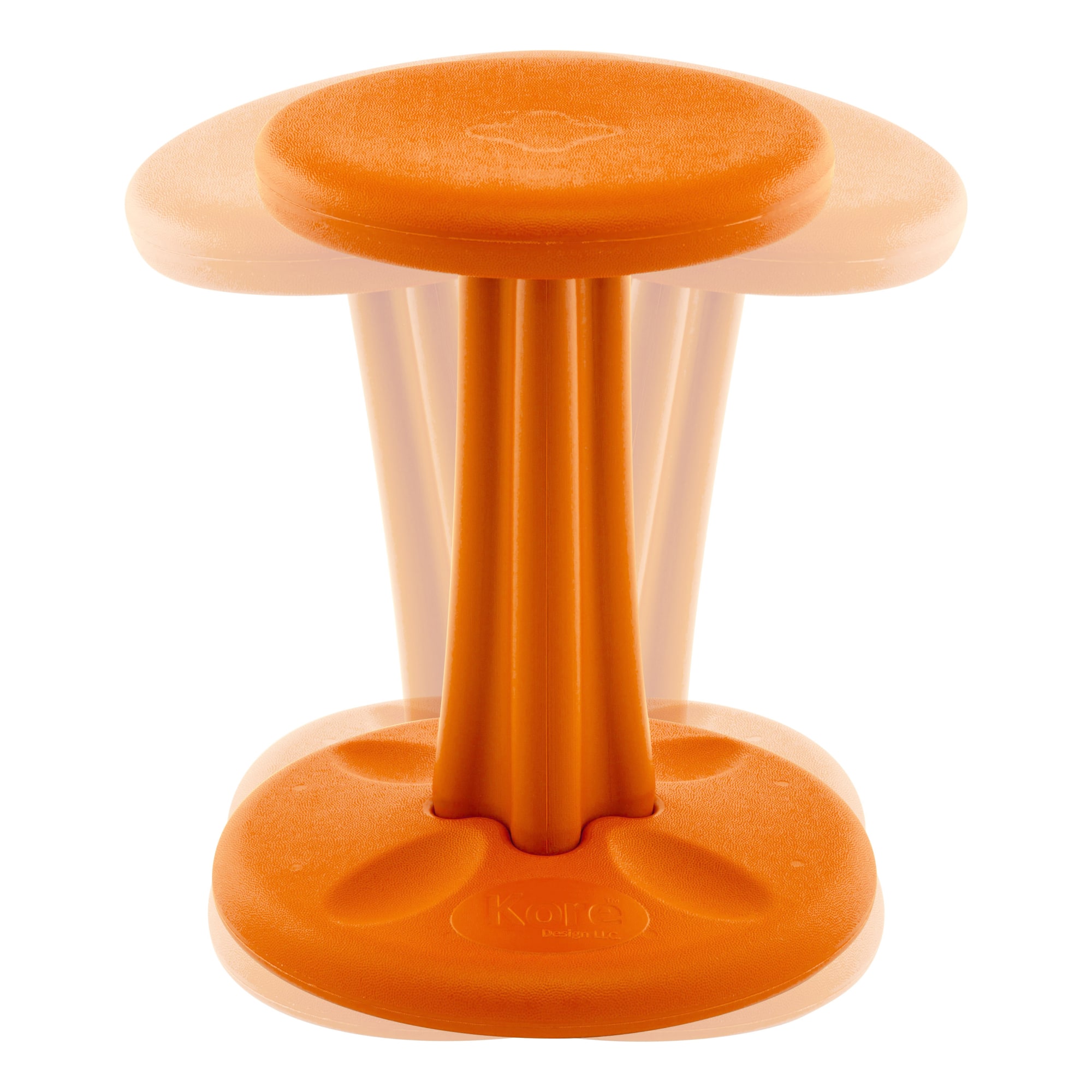 Kore Wobble Chair - Flexible Seating Stool for Classroom, Elementary School, ADD/ADHD - Junior- Age 8-9, Grade 3-4, Orange (16in)