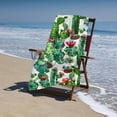 thumbnail image 4 of PHYHOO Cactus Watercolor Flowers Microfiber Sand Free Beach Towel Oversized Quick Dry Absorbent for Pool Swimming Bathroom Beach Towel  30x60in, 4 of 8