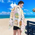 thumbnail image 5 of Cute Cartoon Animals Beach Towel Quick Dry Absorbent Bath Towels Sandproof Lightweight Towel for Gym Yoga Sports Swimming - 31x71in Washcloth Gift, 5 of 7