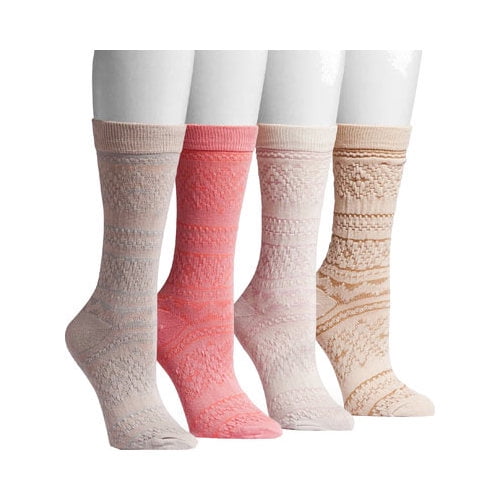 Women's Microfiber Crew 4Pair Sock Pack