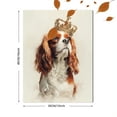 thumbnail image 3 of Cavalier King Charles Spaniel Crown Portrait Canvas Wall Art，Home Dining Room Decor, 3 of 8