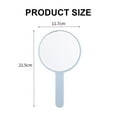thumbnail image 2 of 12*21.5 round handle mirror handheld makeup mirror portable mirror travelblue, 2 of 5