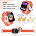 thumbnail image 2 of TOPCHANCES 4G Smart Watch for Boys Girls, 1.83in Touch Screen Kids Smartwatch with Games, Two-way Voice Calls, SOS Call, SMS function (Orange), 2 of 7