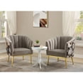 thumbnail image 5 of Acme Furniture Chaise d'Appoint colla, Velours Gris & Or, 5 of 5