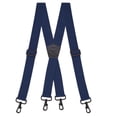 thumbnail image 2 of Buyless Fashion Heavy Duty Suspenders for Men - 48" Adjustable Straps 1 1/2" - X Back with Strong Hooks - 5146-Navy, 2 of 7