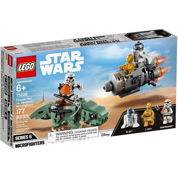 Pre-Owned LEGO Star Wars Escape Pod vs. Dewback Microfighters 75228 Collectible Droid Building Set