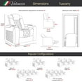 thumbnail image 5 of Valencia Tuscany Home Theater Seating | Premium Top Grain Italian Nappa 11000 Leather, Power Reclining, Power Lumbar Support, Power Headrest (Row of 4 Loveseat Center, Dark Chocolate), 5 of 5
