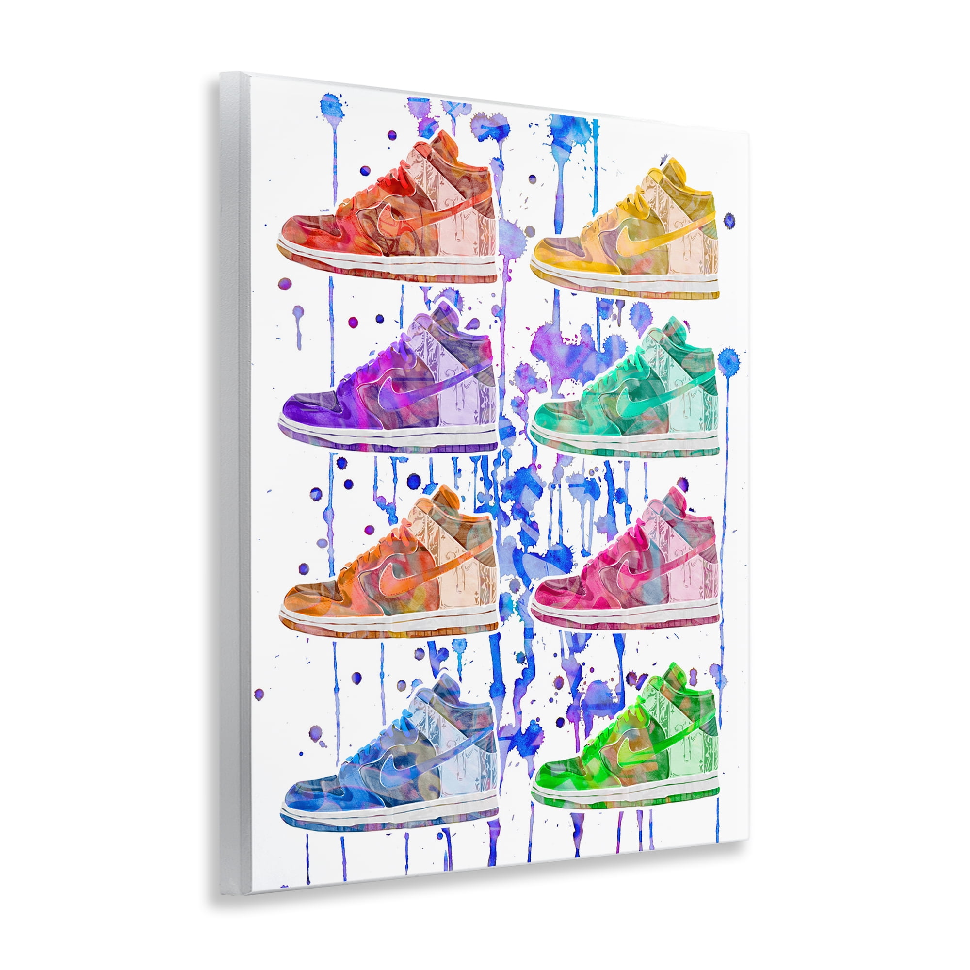 Stupell Industries Paint Drip Sneakers Beauty & Fashion Painting Unframed Art Print Wall Art, 11 x 14