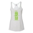 thumbnail image 2 of Wild Bobby, Green Striped Ford Mustang | Womens Cars and Trucks Premium Tri-Blend Racerback Tank Top, Heather White, Small, 2 of 3