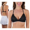 thumbnail image 2 of ToBeInStyle Women's Eyelet Lace T-Back Plunge Bralette, 2 of 7