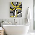 thumbnail image 6 of Canvas Wall Art, Yellow Geometric Framed Canvas Prints for Living Room Office, Gray Black Retro Abstract Stripes Lines Large Gallery Wrapped Wall Decor for Home Office, Gifts, 16"x24" Ship Next Day, 6 of 9