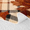 thumbnail image 5 of Erosebridal Plaid Leaves Quilt Full 3-Piece,Fall Checkered Full Bedspread Sets,Beige,1 Coverlet and 2 Pillowcases, 5 of 7