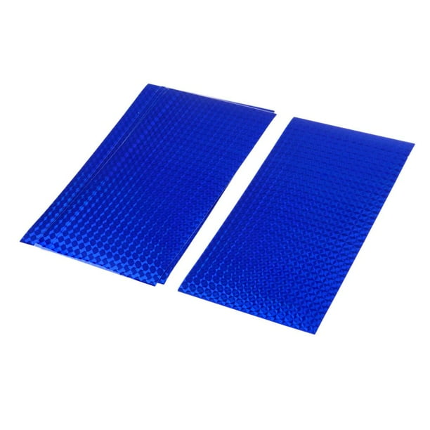 Paquete de 5 pegatinas holográficas reflectantes para escamas de pesca Azul