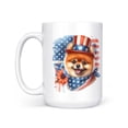 thumbnail image 2 of Patriotic Pomeranian Celebrates 4th of July Mug Pom Dog Lover Gifts Coffee Tea Cup - 02009, 2 of 4